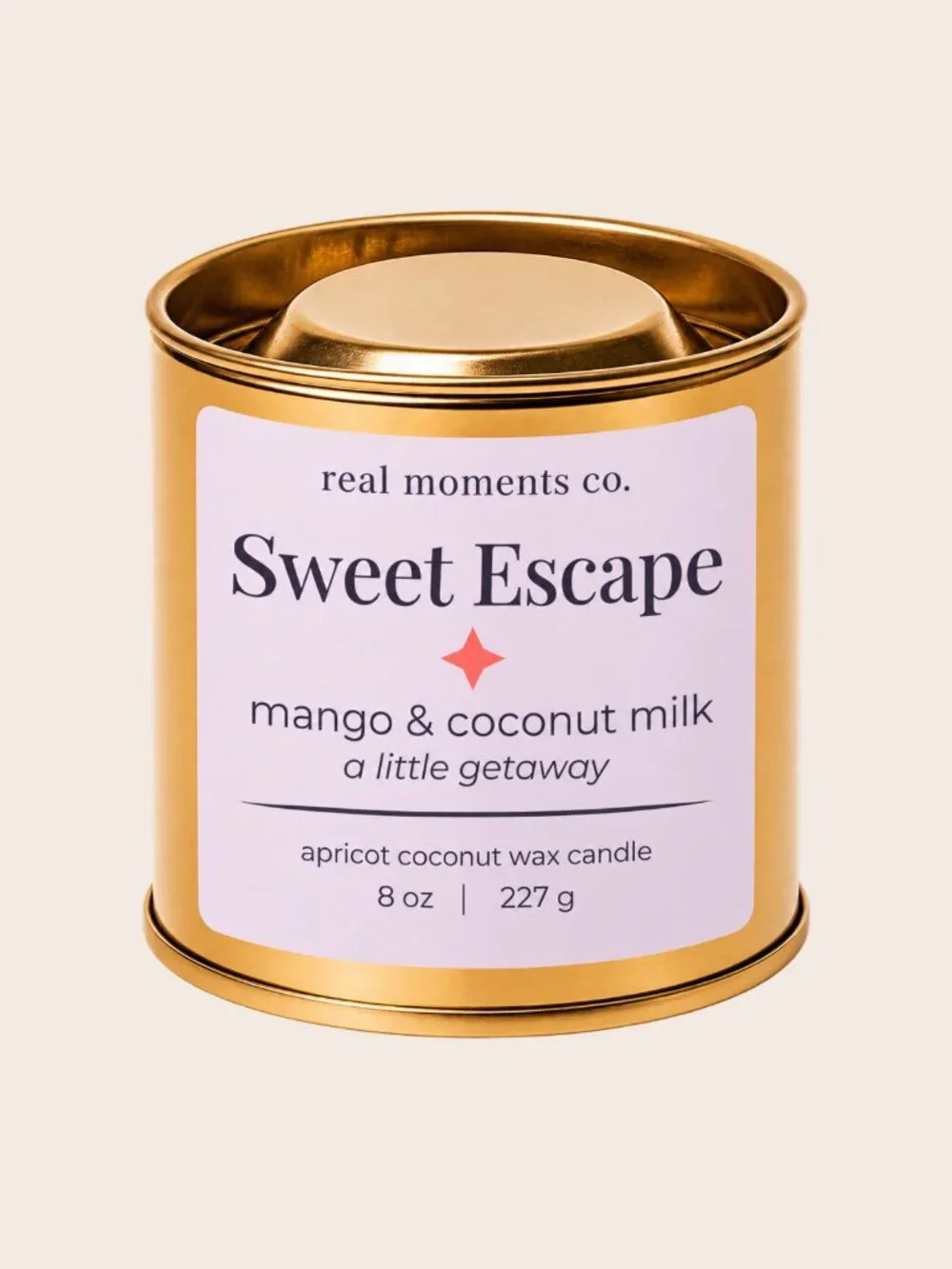 Sweet Escape Candle, Mango & Coconut Milk, Self Care Candle Gift Set